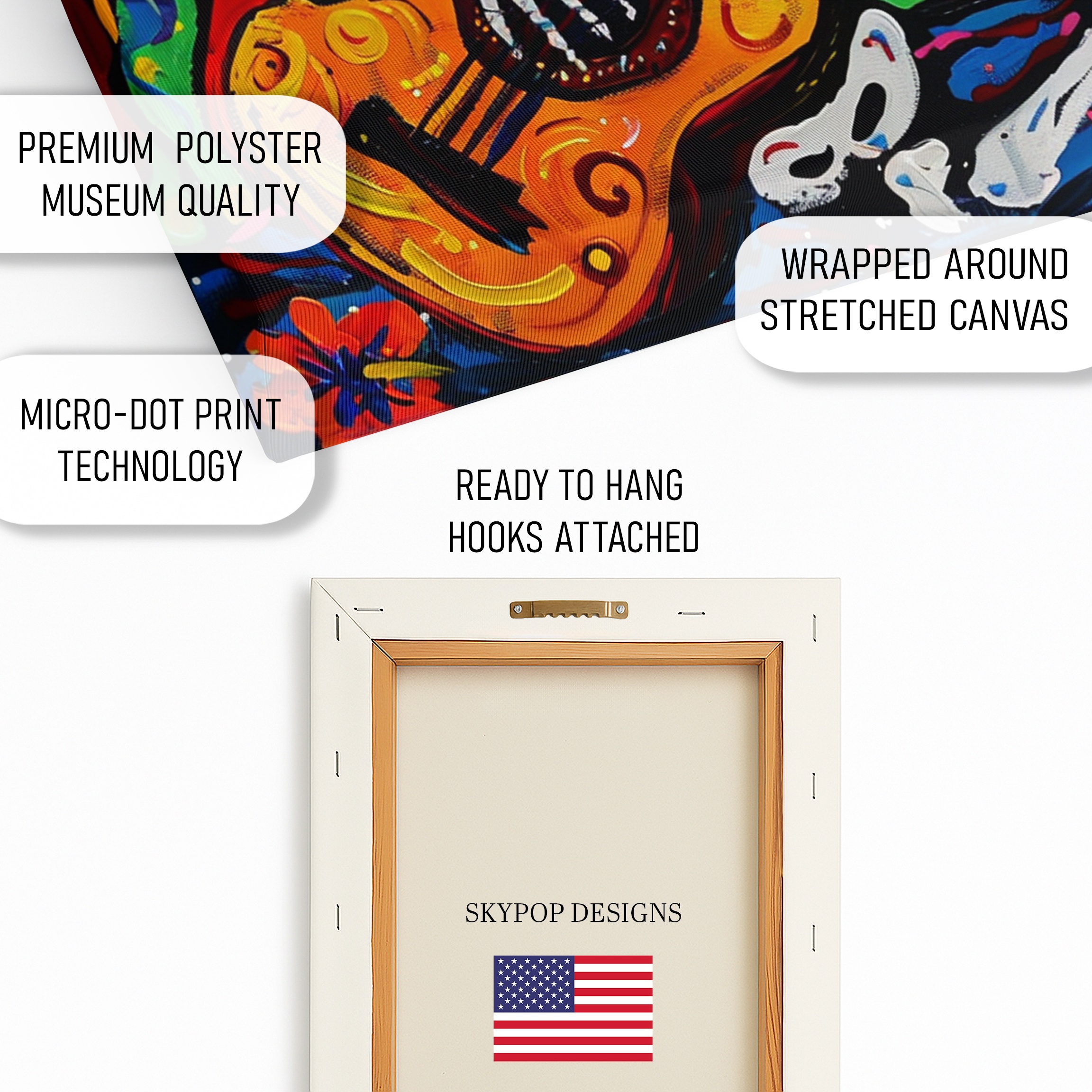 4.jpg Day of the Dead Guitar Skeleton Art