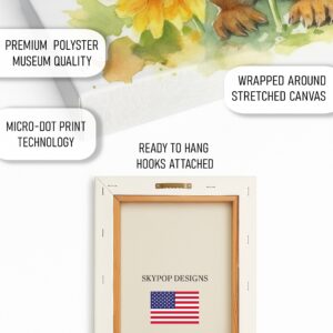 Squirrel Sunflower Art