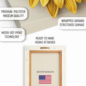 Golden Bee Sunflower Art