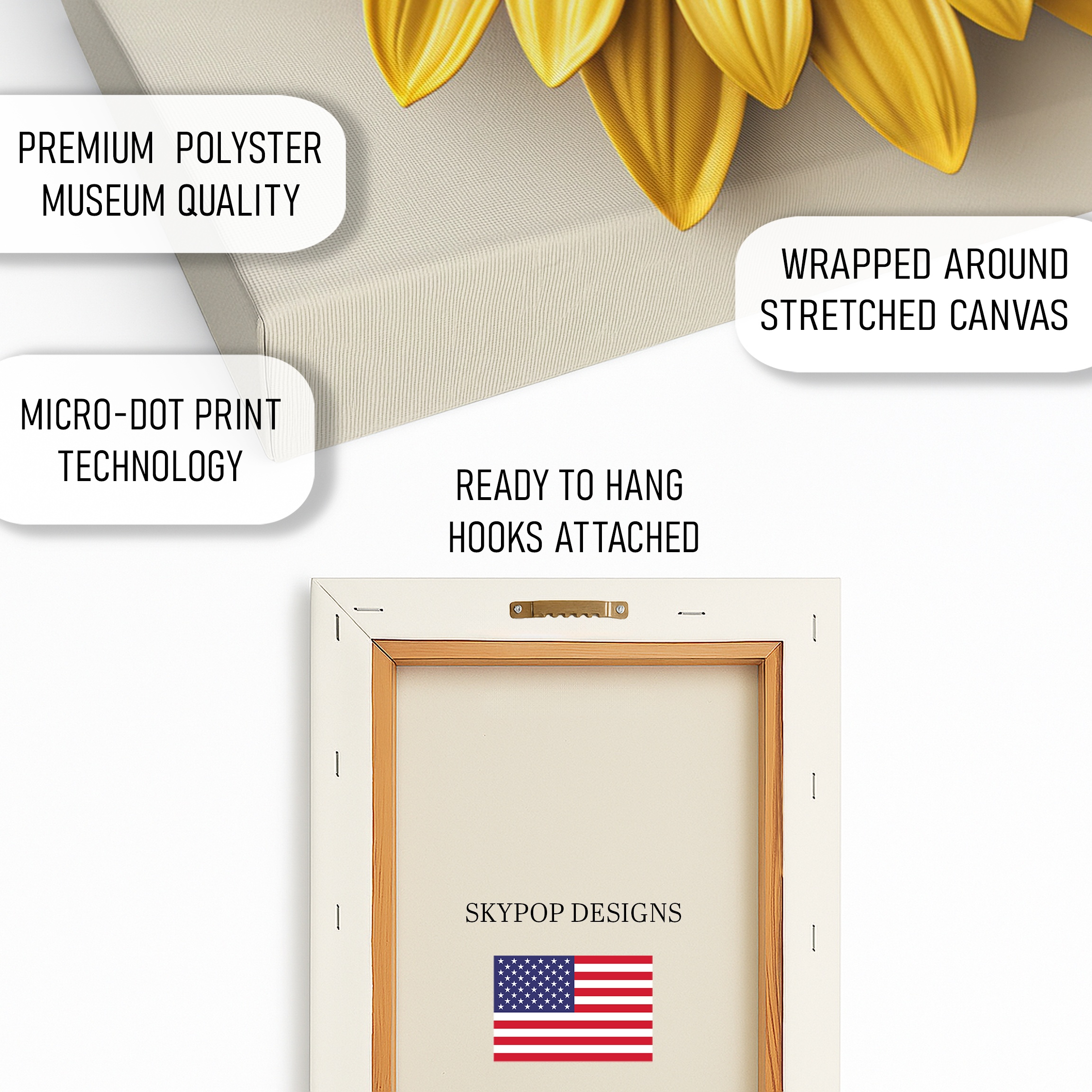 4.jpg Golden Bee Sunflower Art
