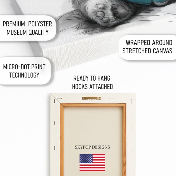 Teddy Bear Reading Book Art