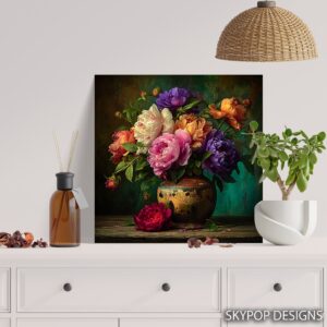 Vibrant Peony Bouquet Art