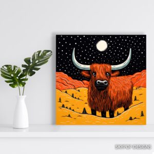 Highland Cow Art