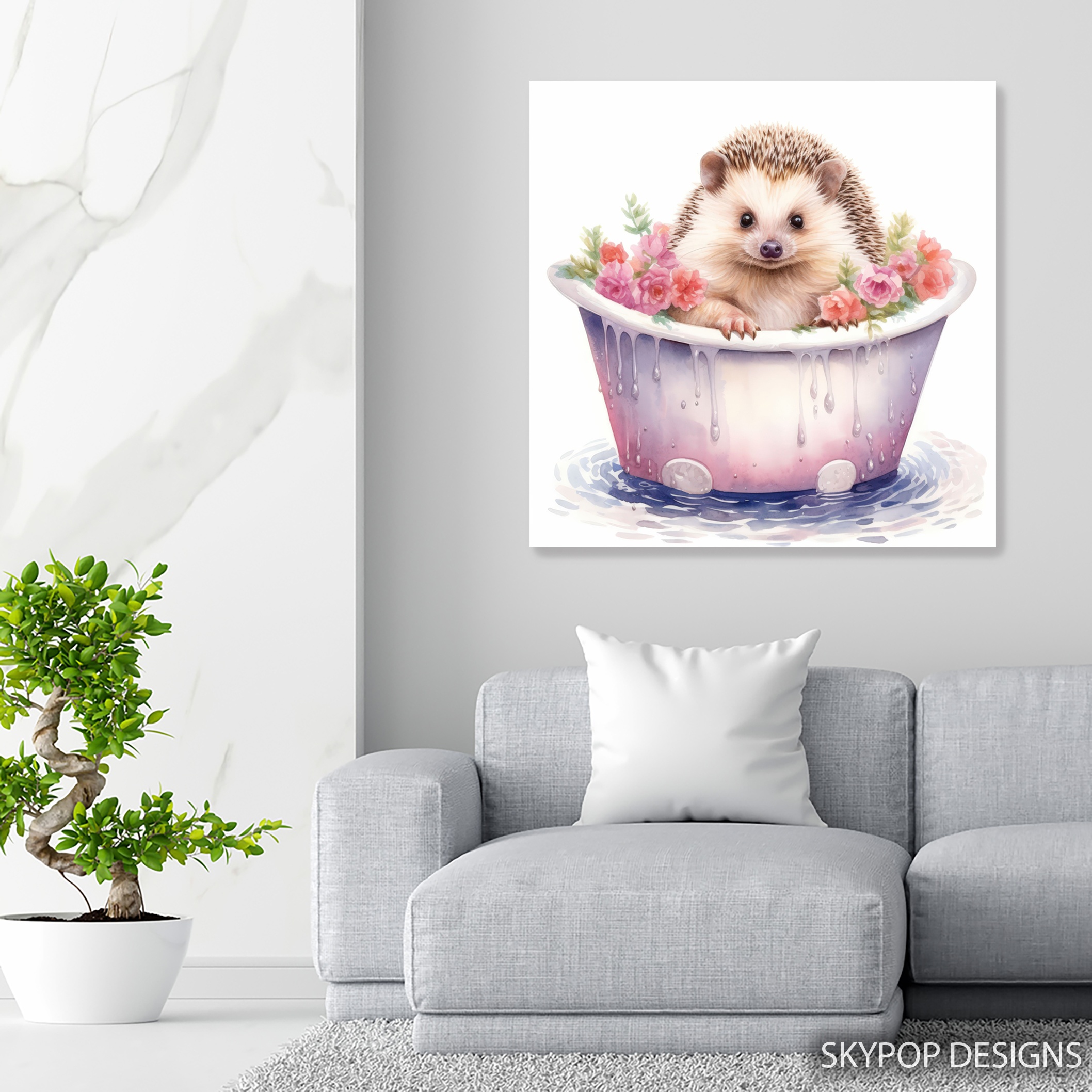 5.jpg Hedgehog Bathtub Art