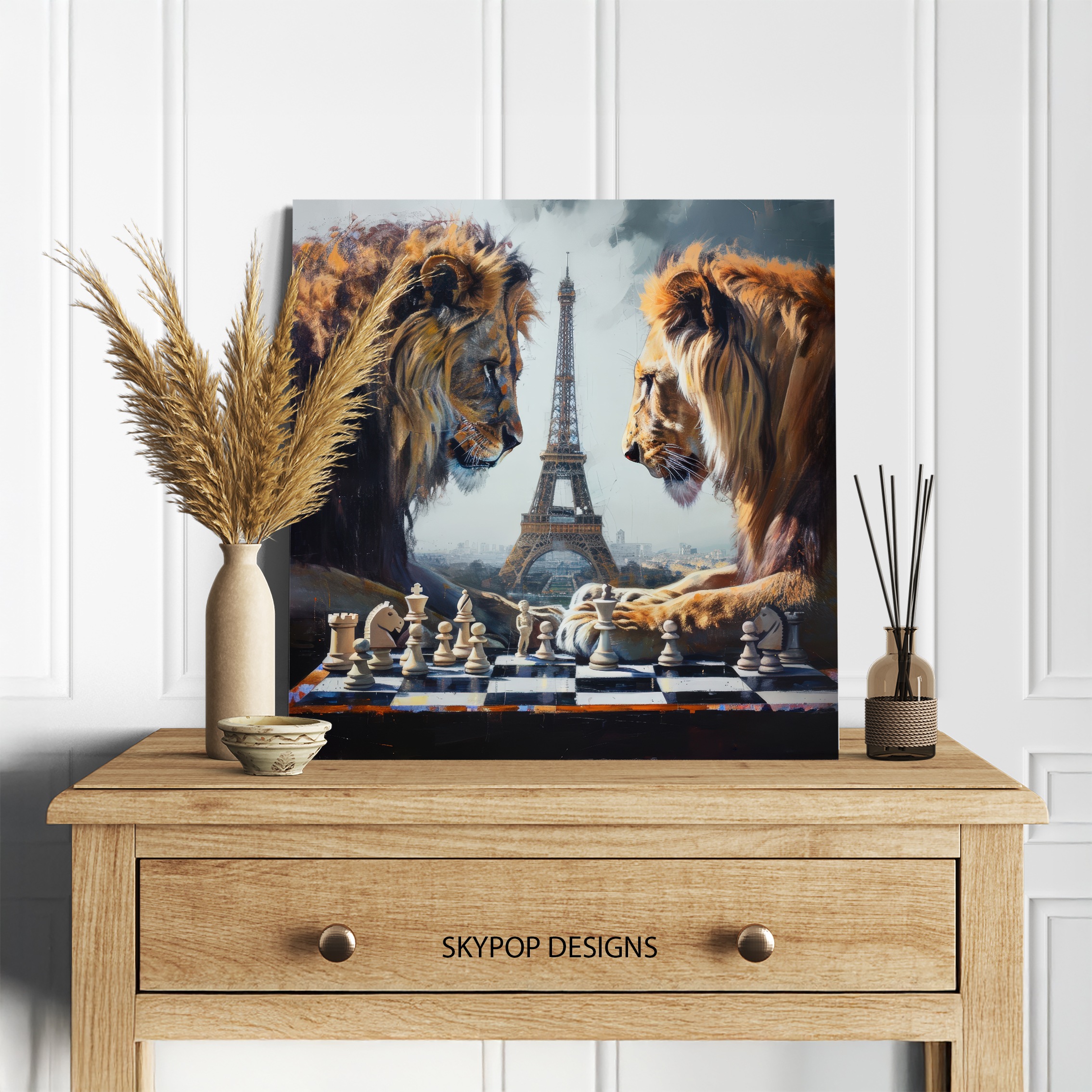 5.jpg Lion Chess Match Art