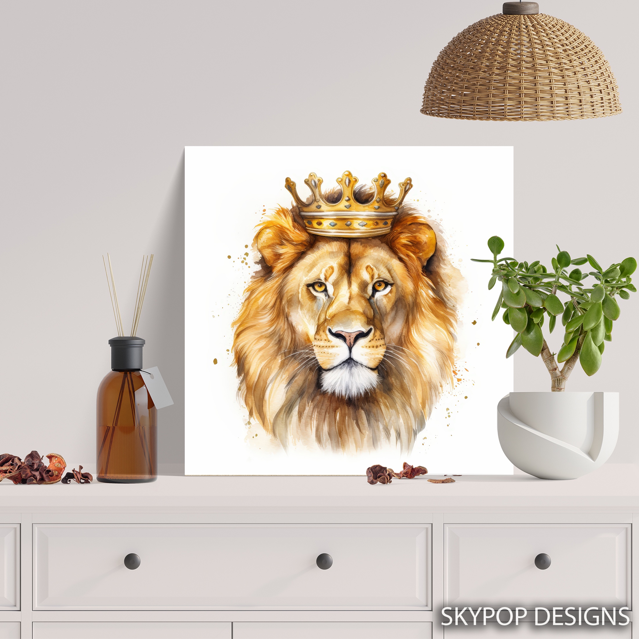 5.jpg Lion King Crown Art Canvas or Poster