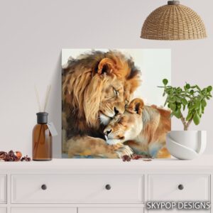 Lion Embrace Art