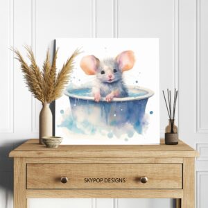 Mouse Bath Time Art