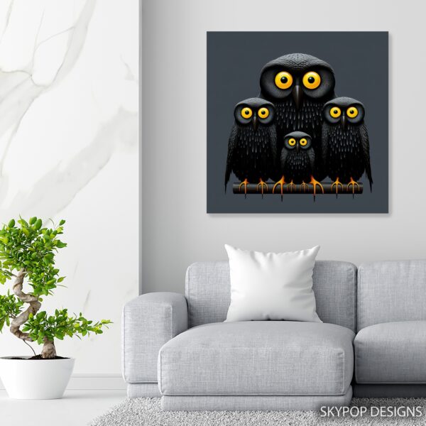 Owl Family Art