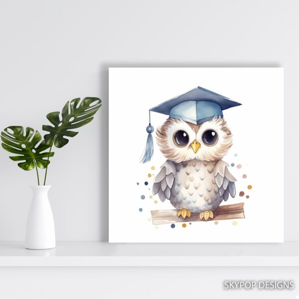 Owl Graduation Art