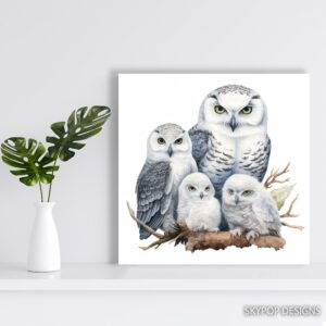 Owl Family Art