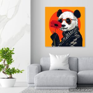 Panda Flower Art