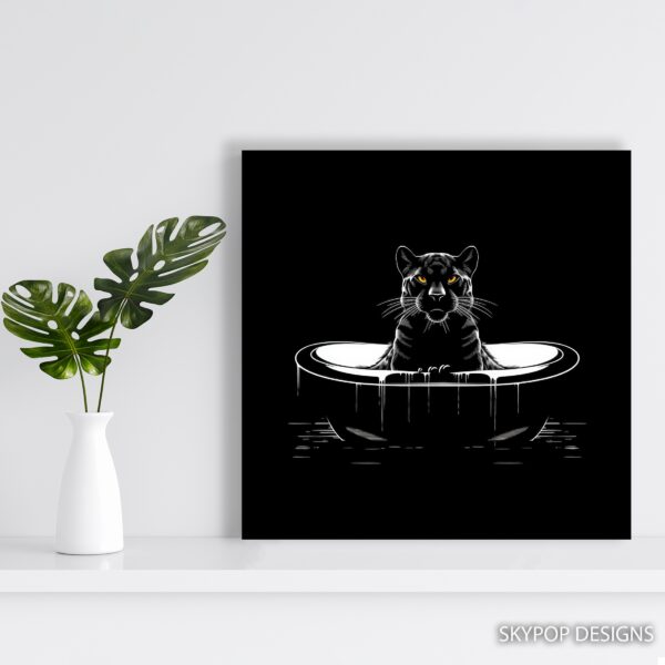 Panther Bathtime Art