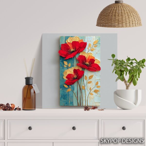 Vibrant Red Poppies Art
