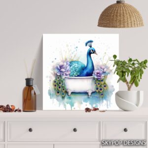 Peacock Bath Art