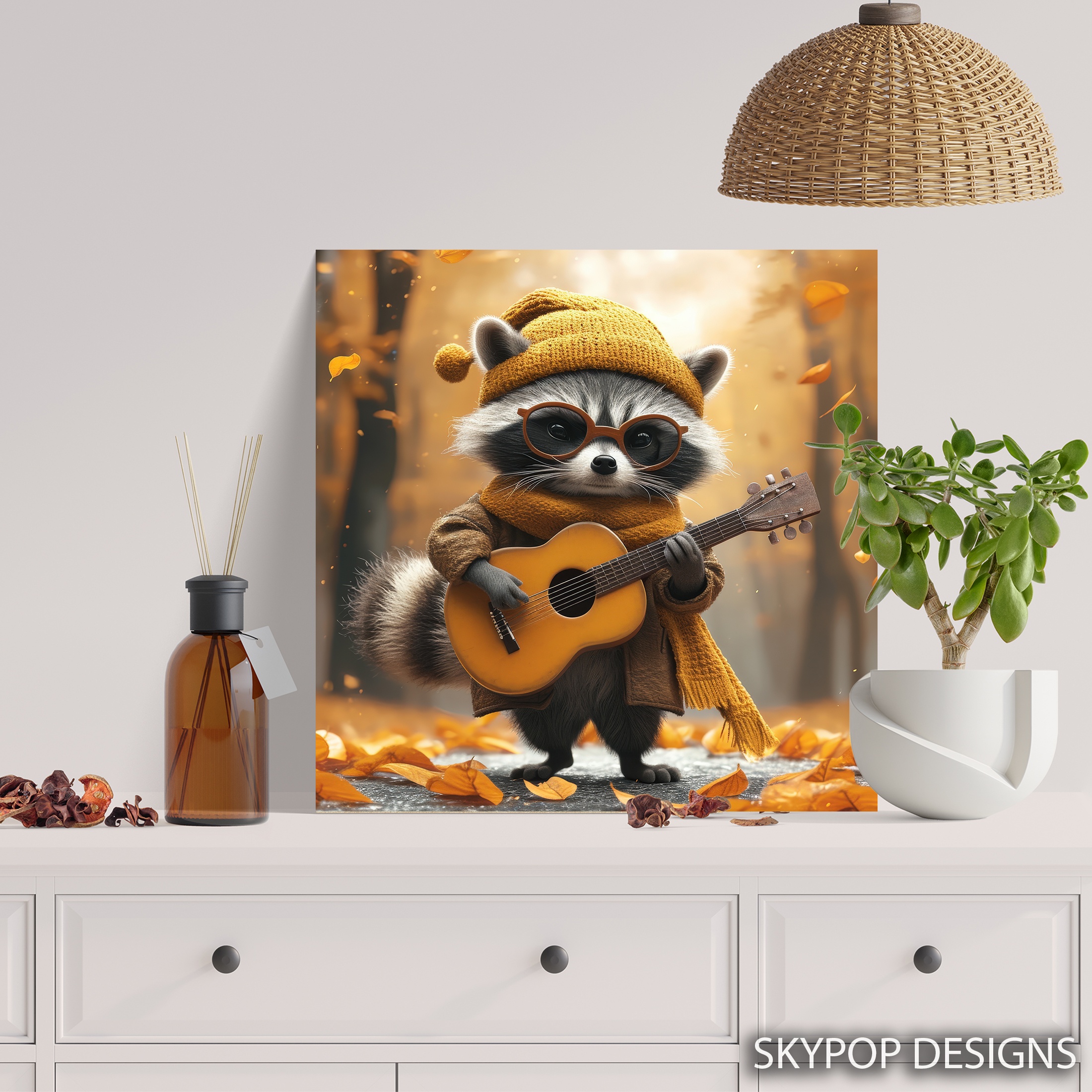 5.jpg Raccoon Guitar Art