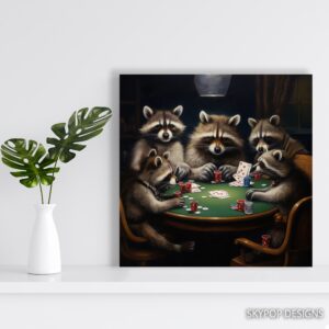 Raccoon Poker Art