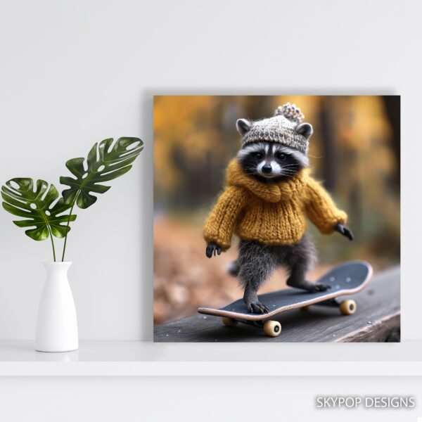 Raccoon Skater Art