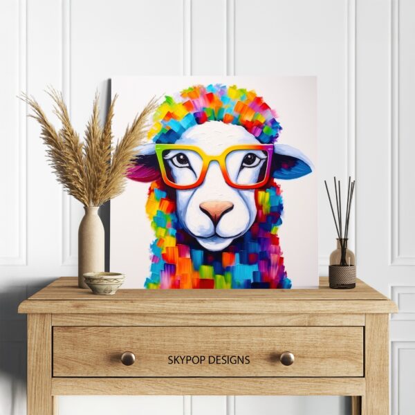 Sheep Reading Glasses Art