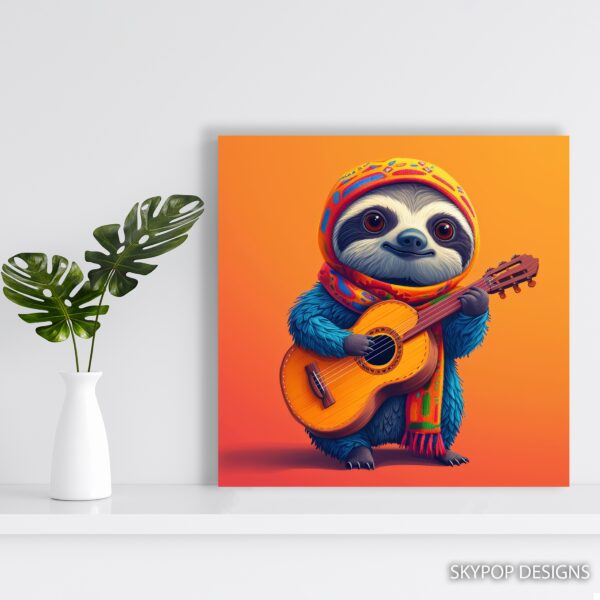 Sloth Jamming Out Art