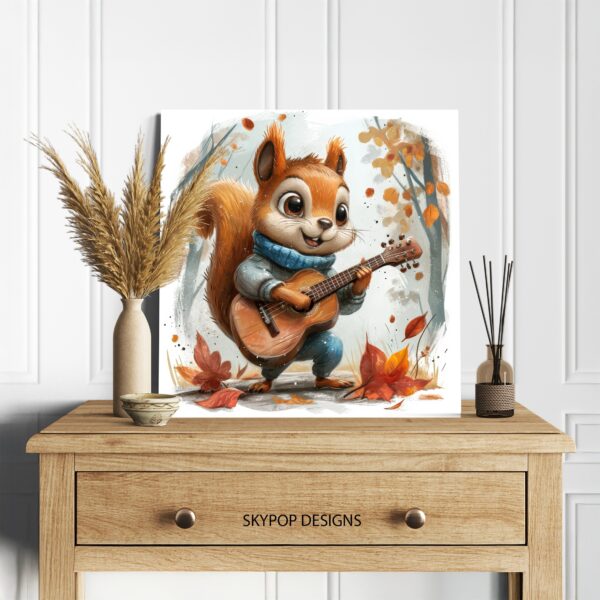 Squirrel Guitar Art