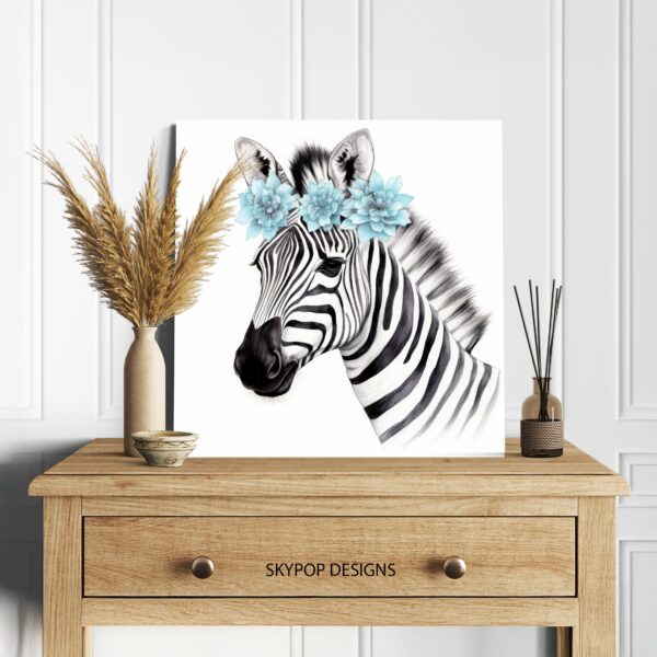 Floral Zebra Art