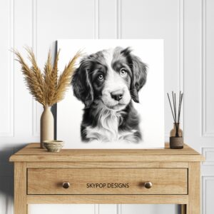 Border Collie Puppy Art