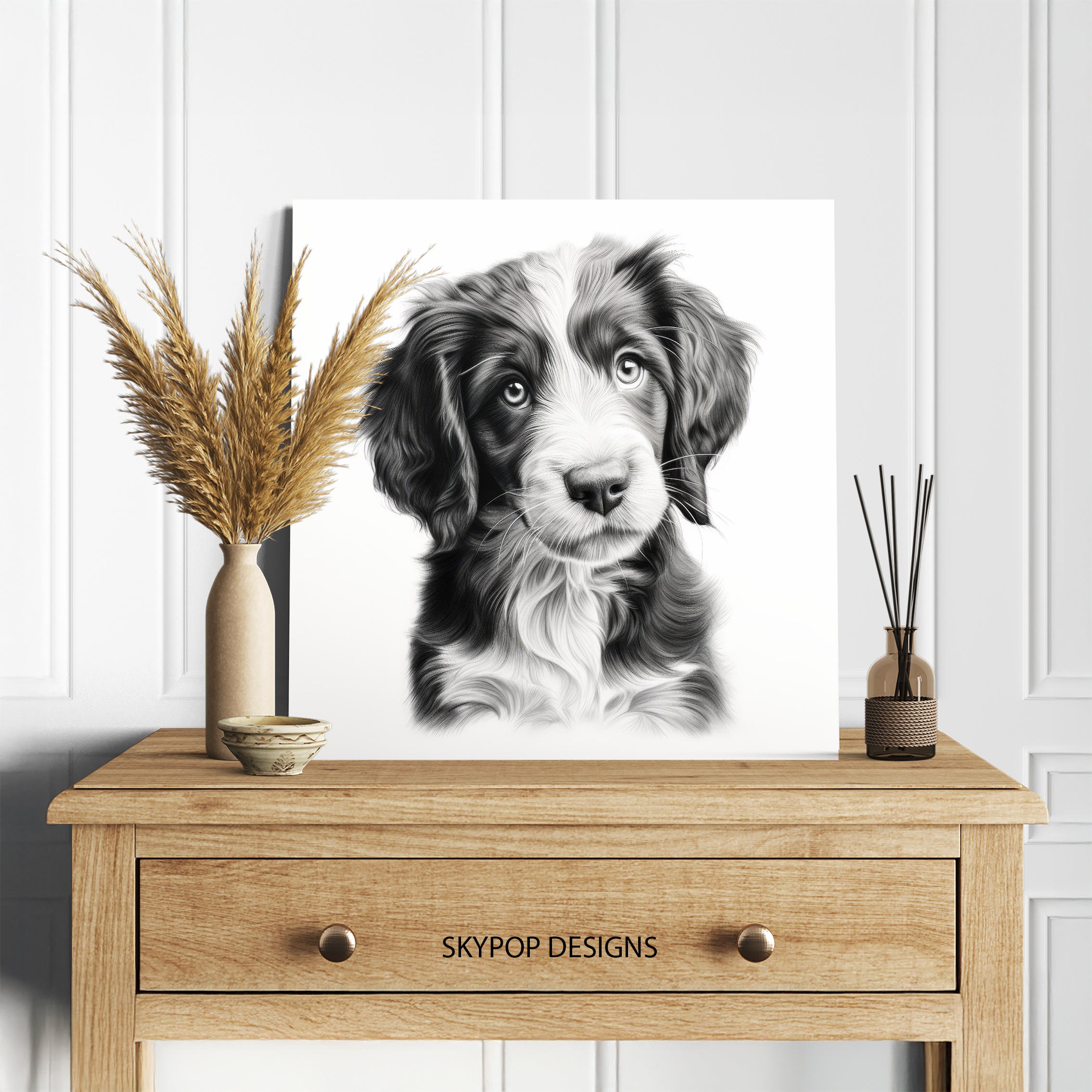 5.jpg Border Collie Puppy Art