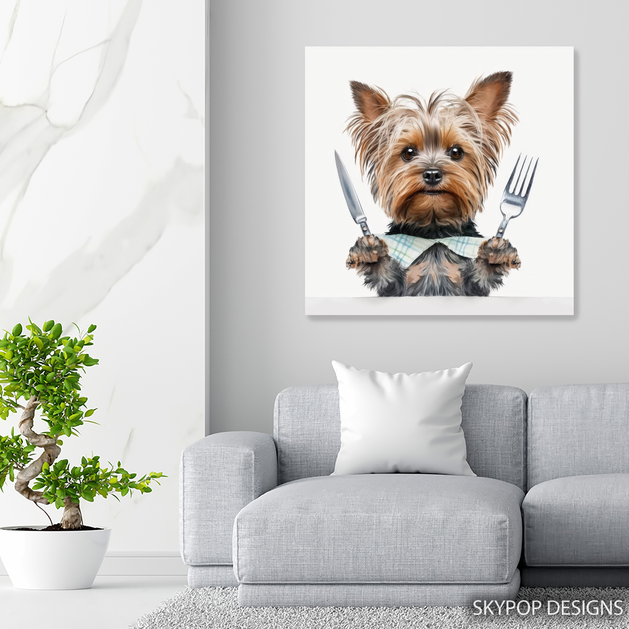 5.jpg Yorkshire Terrier Dinner Art