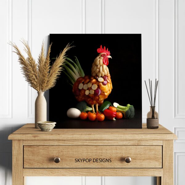 Rooster Vegetable Art