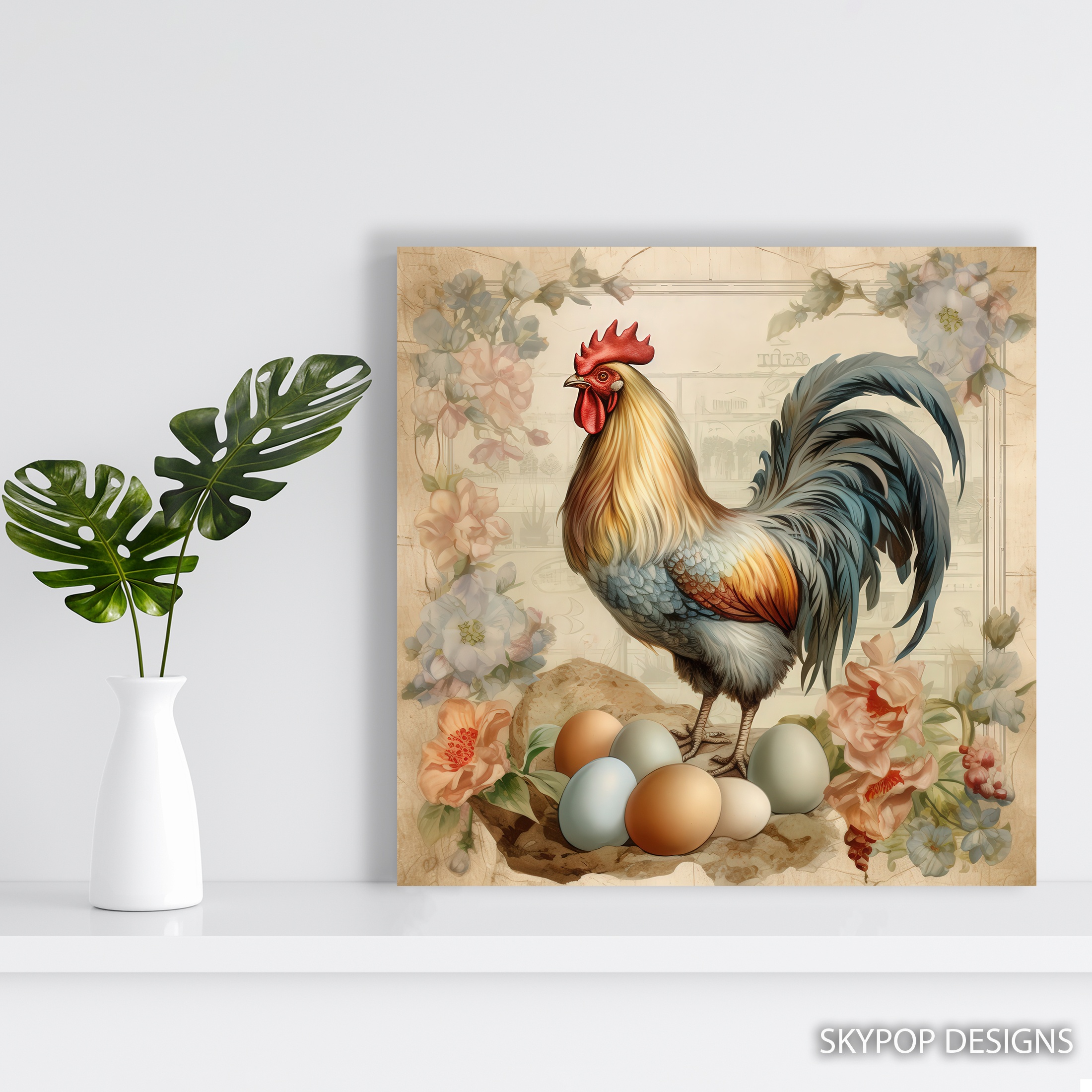 5.jpg Rooster Eggs Art