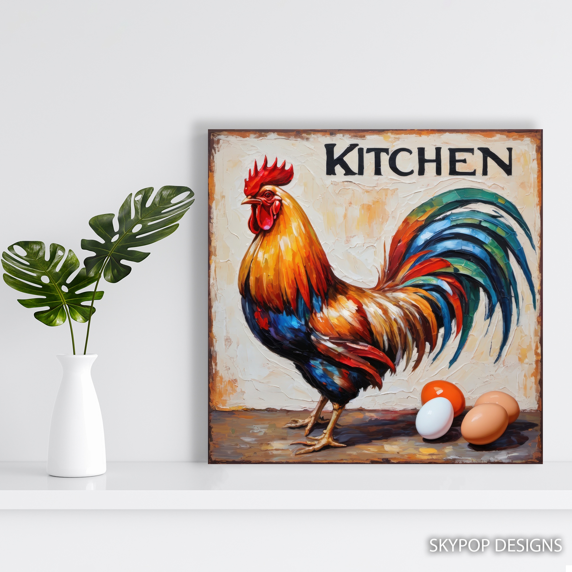 5.jpg Rooster and Eggs Art