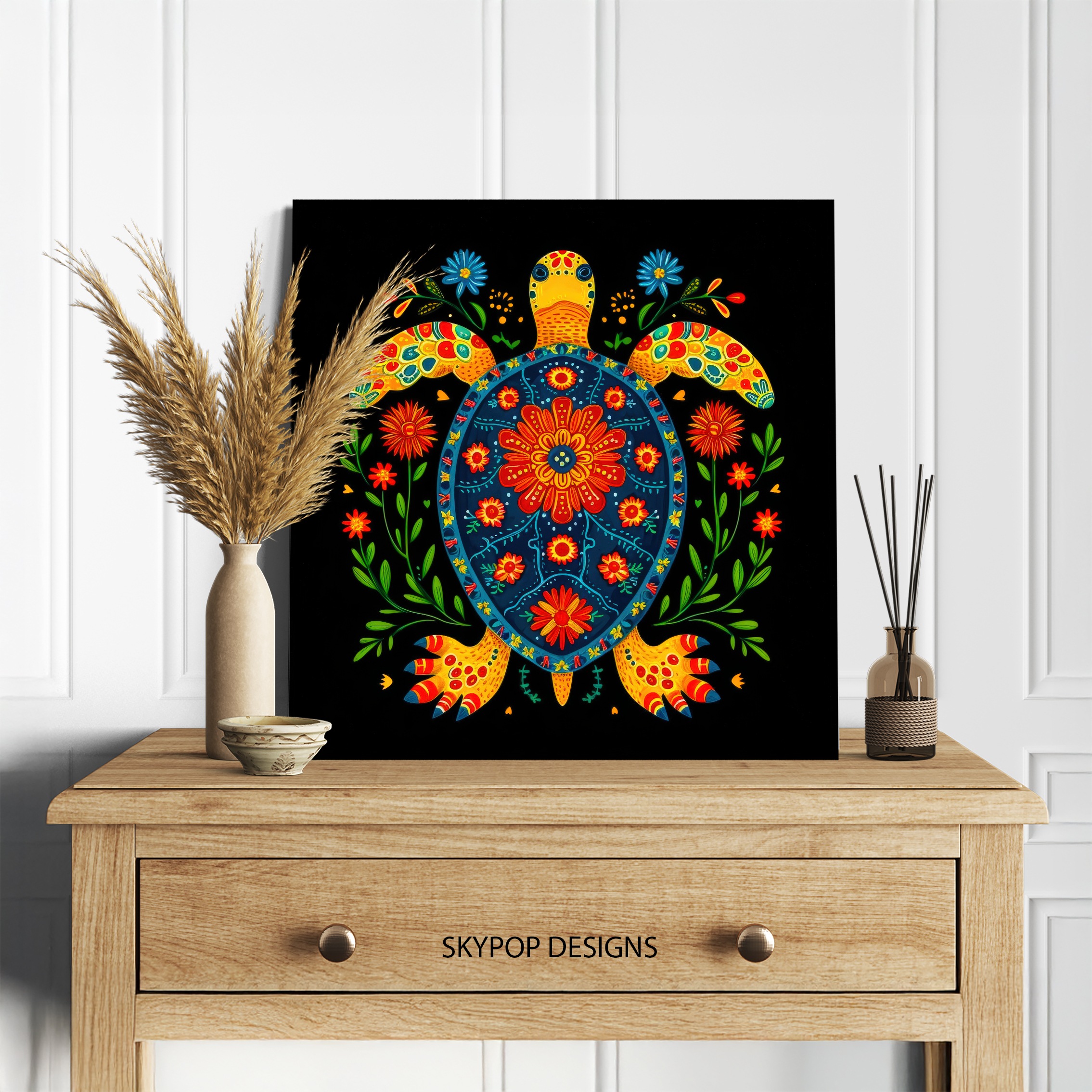 5.jpg Turtle Hummingbird Art