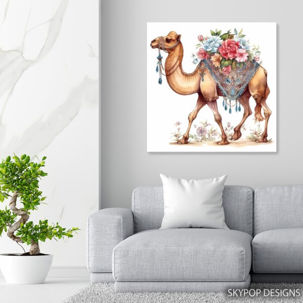 Camel Floral Caravan Art