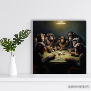 Chimpanzee Poker Night Art