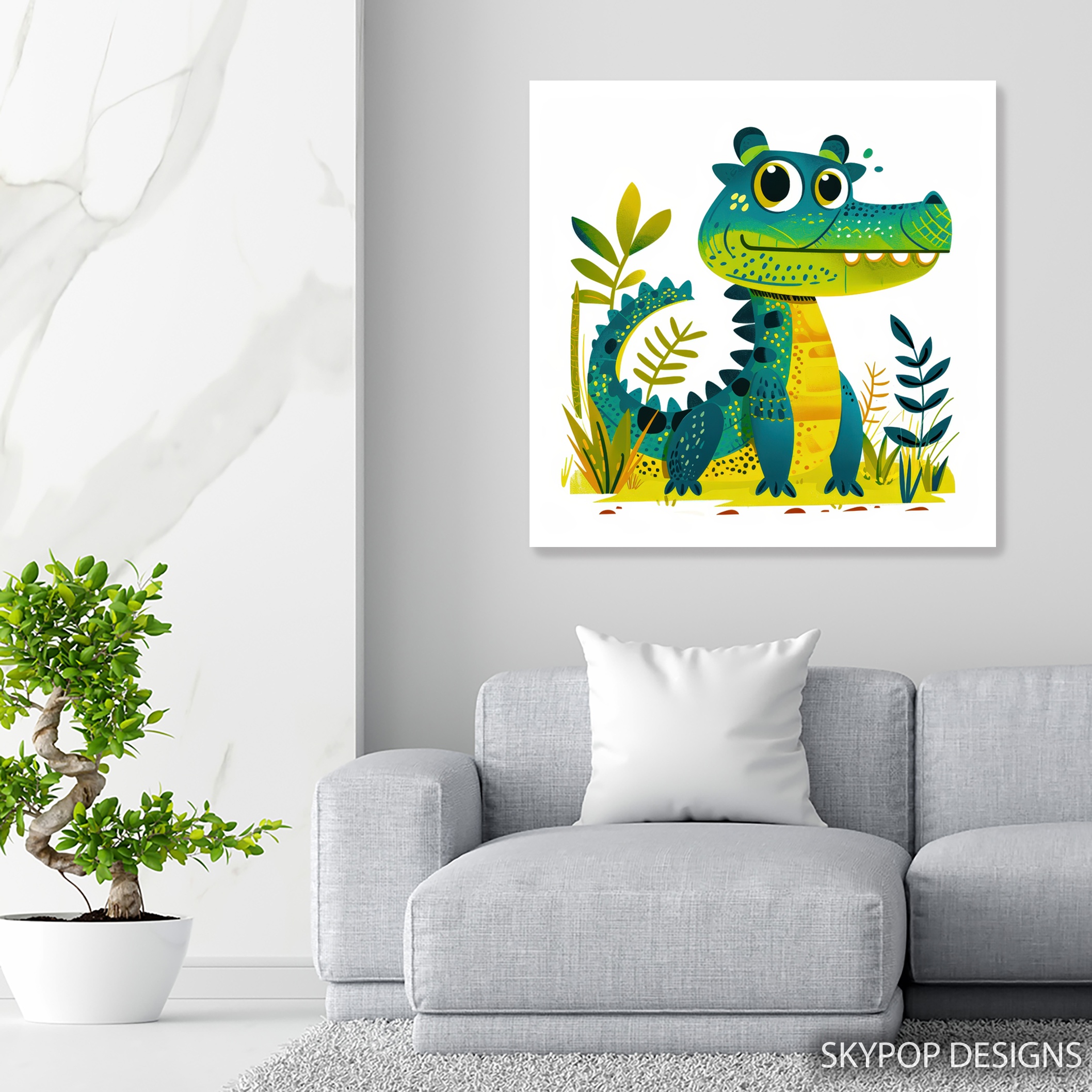 5.jpg Friendly Crocodile Art