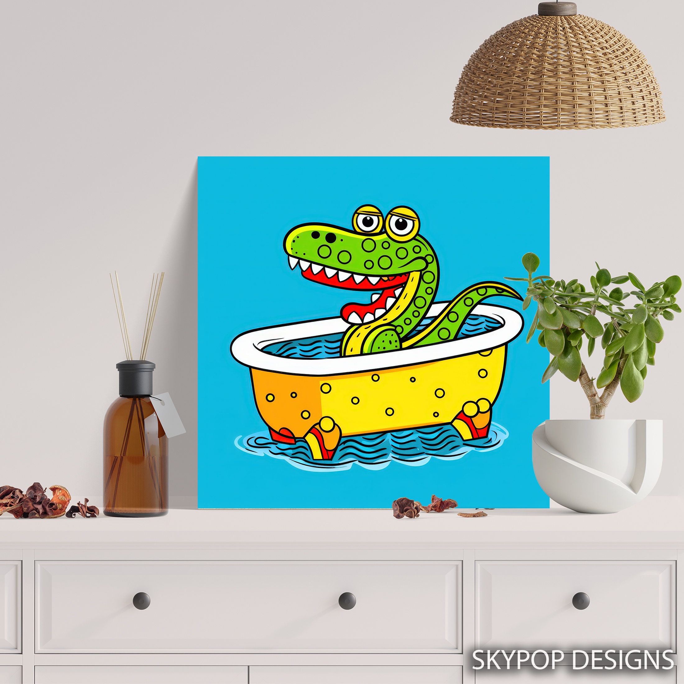 5.jpg Crocodile Bath Art