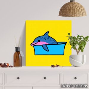 Dolphin Splash Fun Art