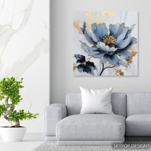 Golden Petal Bloom Art