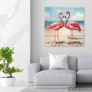 Flamingo Love Serenade Art