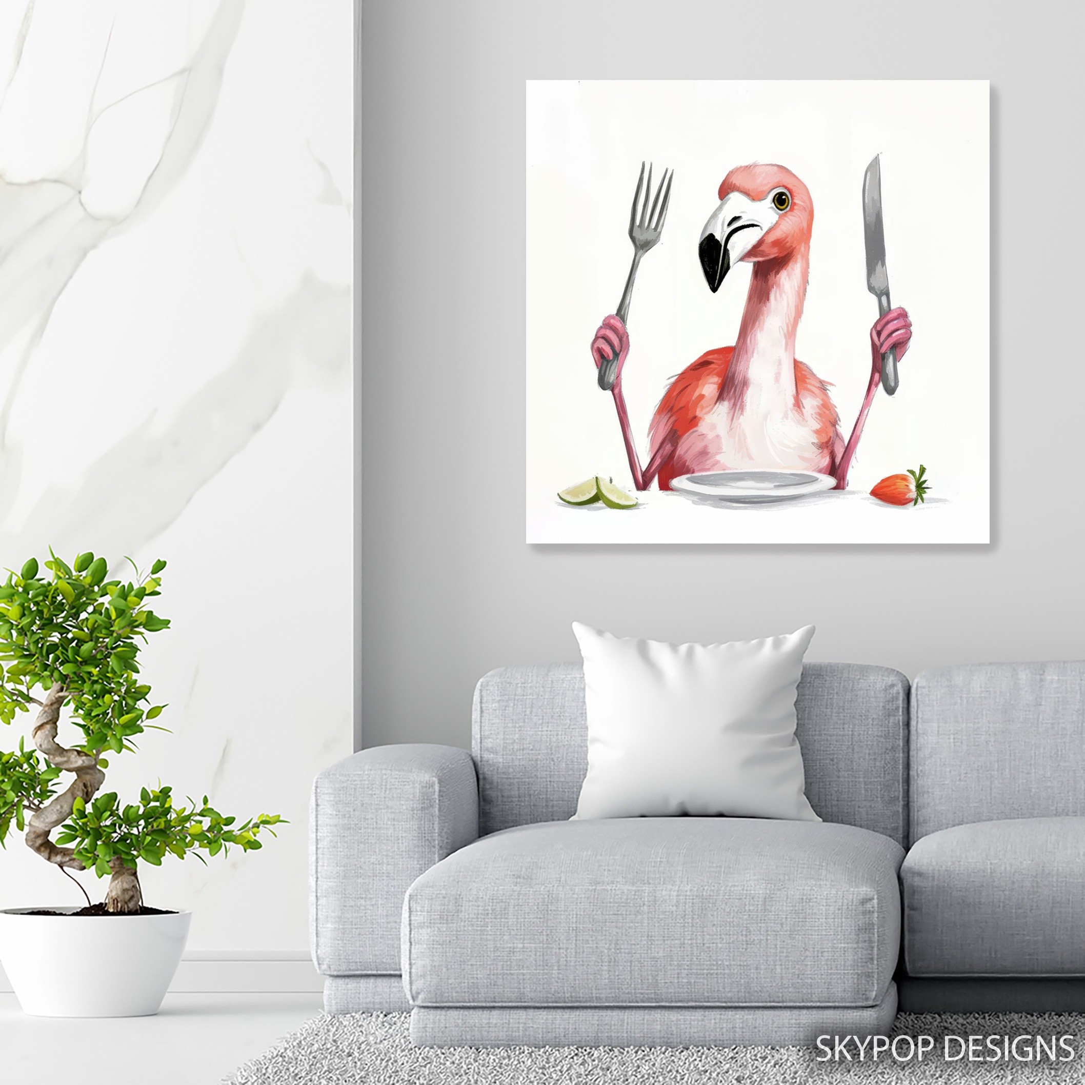 5.jpg Flamingo Dinner Party Art