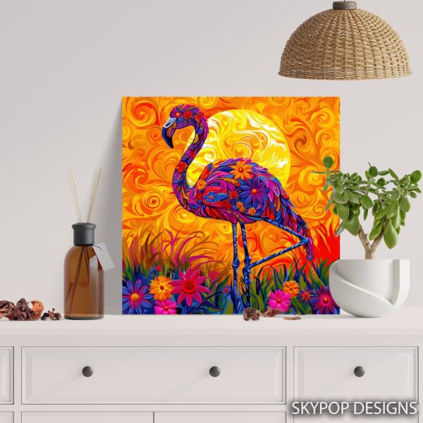 Flamingo Floral Art