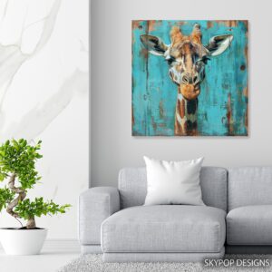Giraffe Portrait Art
