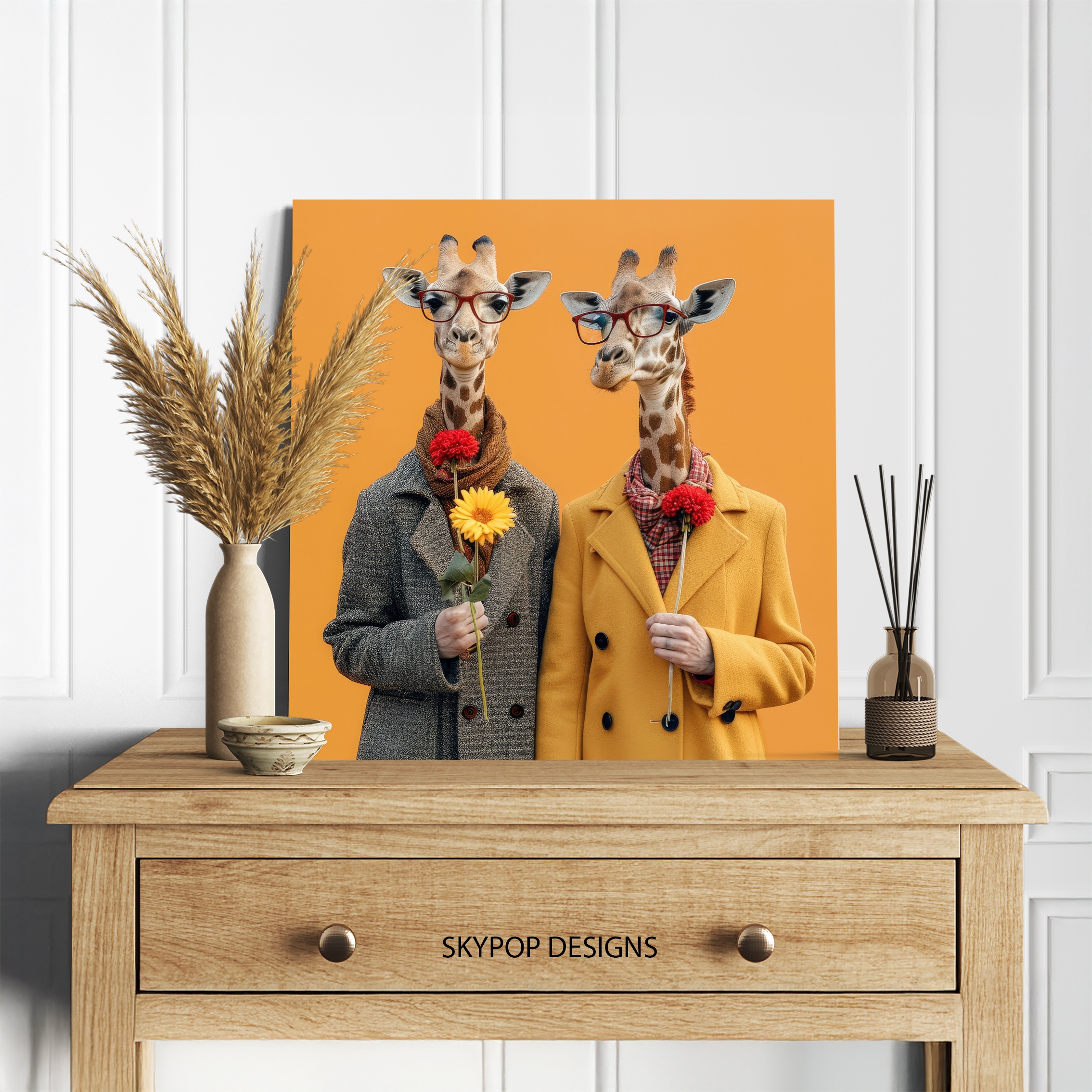 5.jpg Giraffe Couple Art