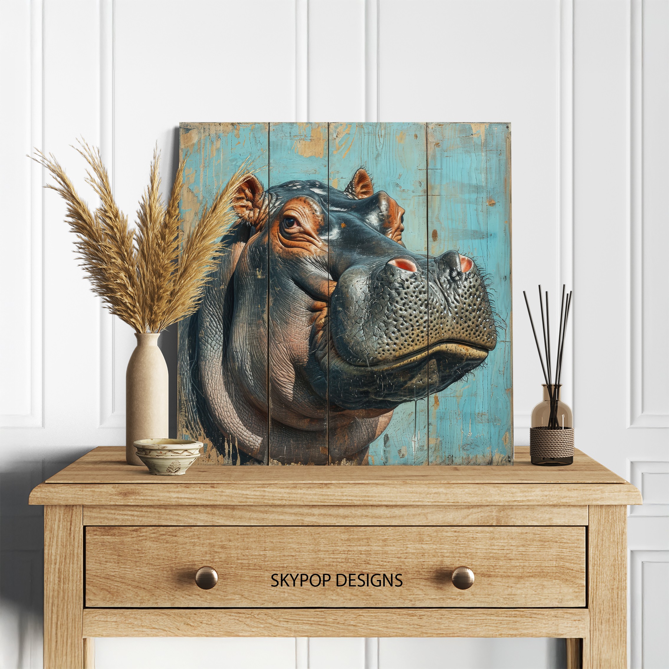 5.jpg Hippopotamus Art