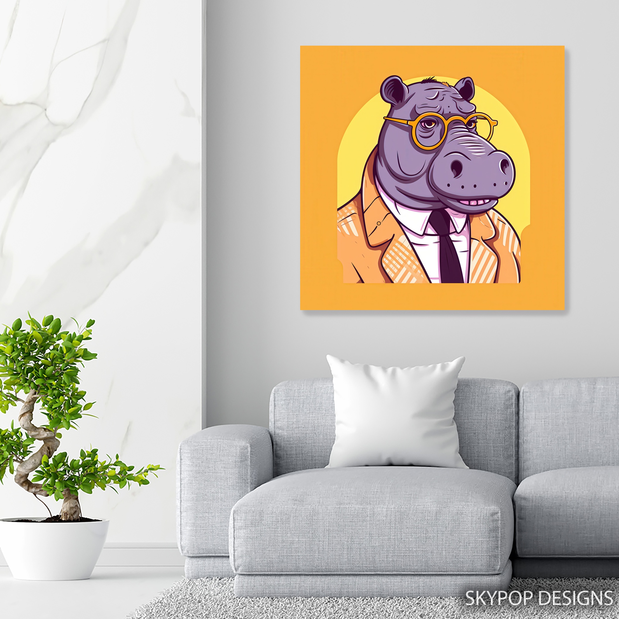 5.jpg Hippopotamus Art