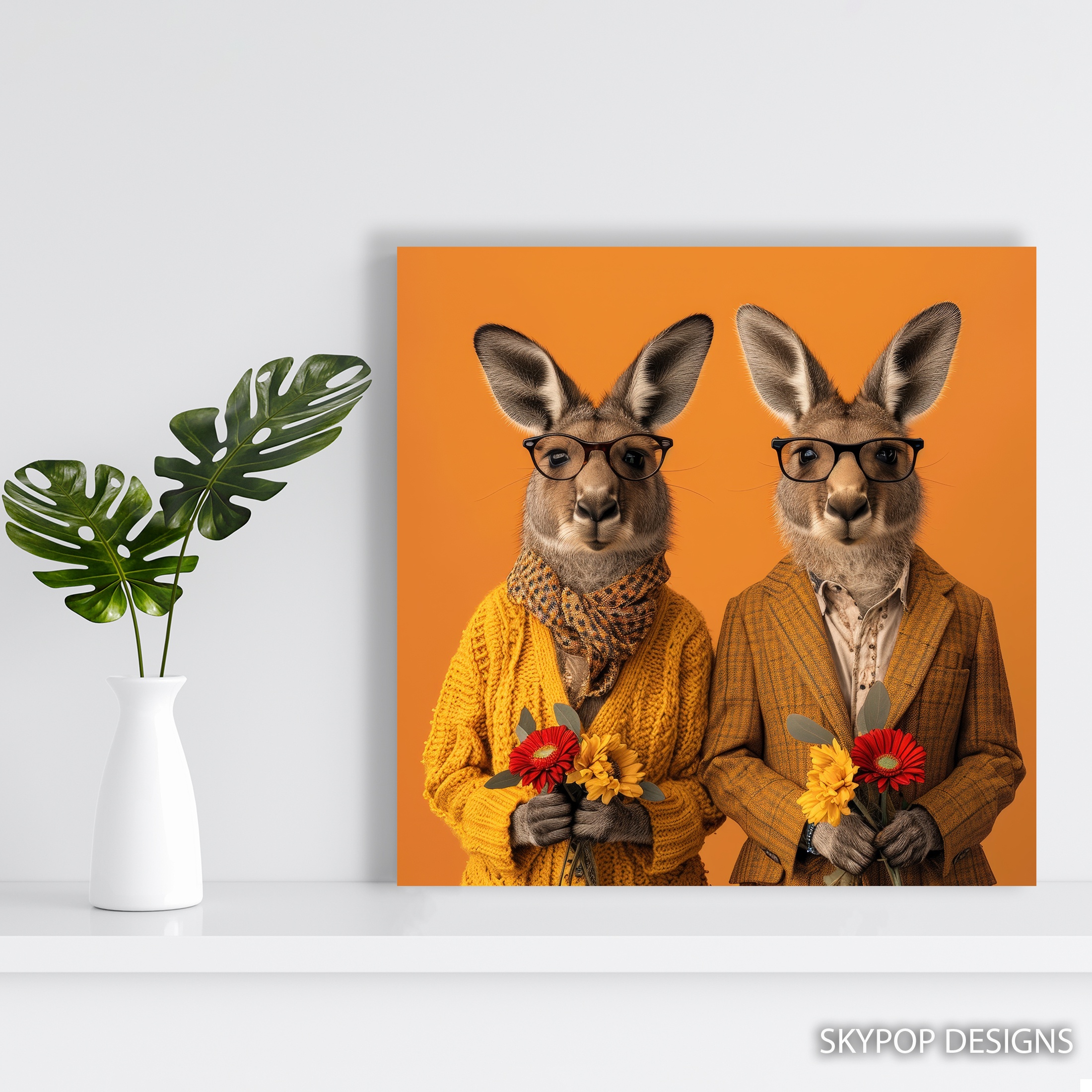 5.jpg Kangaroo Couple Art