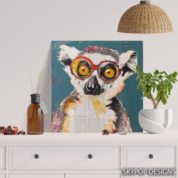 Lemur with Glasses Art
