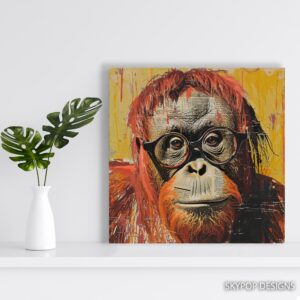 Orangutan Reading Art