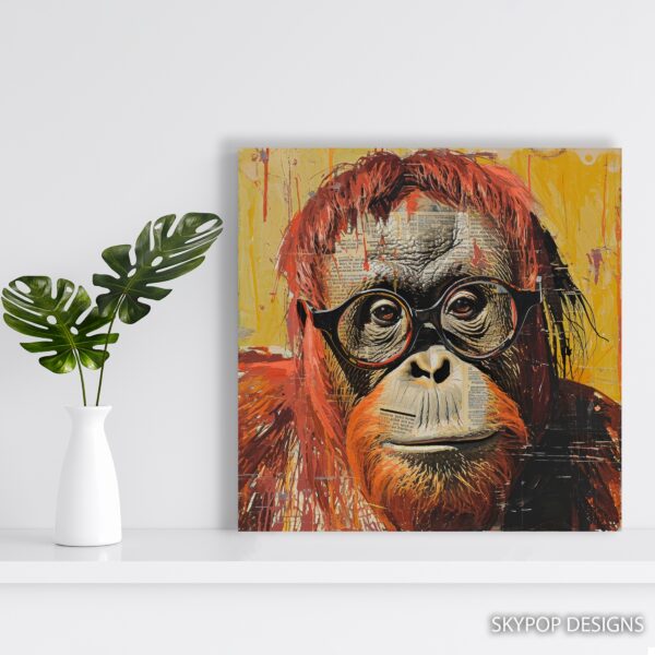 Orangutan Reading Art